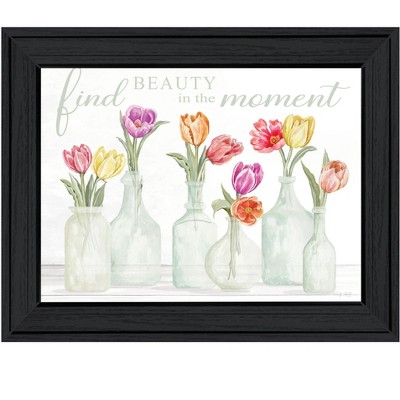 HomeRoots FIND BEAUTY IN THE MOMENT Black Framed Print Wall Art