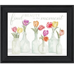HomeRoots FIND BEAUTY IN THE MOMENT Black Framed Print Wall Art - 1 of 4