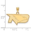 Black Bow Jewelry 10k Yellow Gold North Dakota Fighting Hawks NCAA Small Pendant - 2 of 3