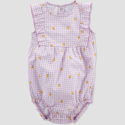 Carter's Just One You®️ Baby Girls' Gingham Romper - Purple 3M