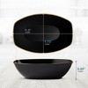 Posh Setting Black and Gold Rim Oval Salad Bowl - 72 oz. - 4 Pack - 4 of 4