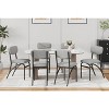 Modern Upholstered Kitchen Dining Room Chairs, Dining Chairs with Arched Metal Legs - 4 of 4