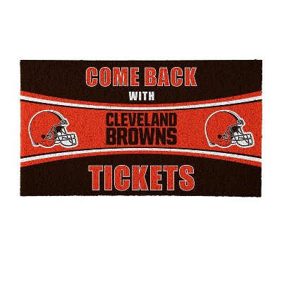 Evergreen Come Back with Tickets Cleveland Browns 28" x 16" Woven PVC Indoor Outdoor Doormat