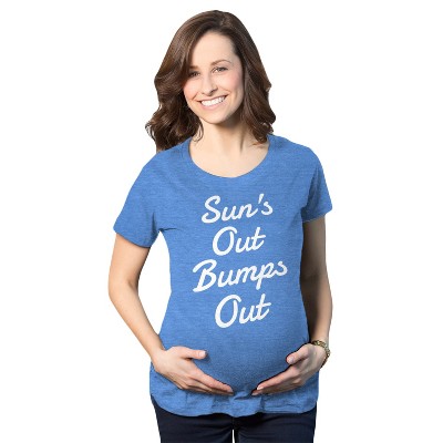 Maternity Suns Out Bumps Out T Shirt Funny Summer Pregnancy Tee - Crazy Dog Maternity T Shirt