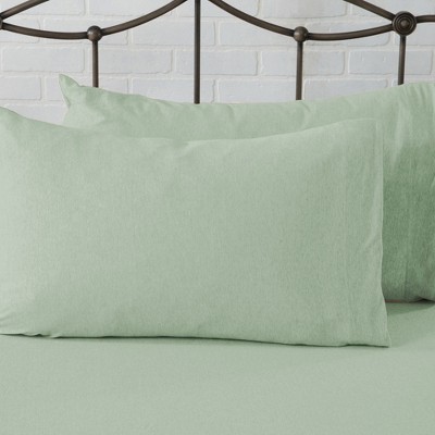 Ultra-Soft Heathered Jersey Knit Cotten Blend Sheet Set - Great Bay Home (King, Green)