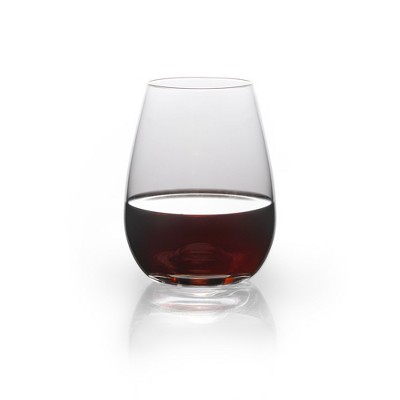 15.5-Ounce Clear Lead-Free Crystal Stemless Wine Glass Set