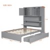 Full Size Wooden Platform Bed With USB, Storage Headboard& Drawers, Grounded Bed, Beds Modern With Headboards Storage-Cuddlewood - 4 of 4