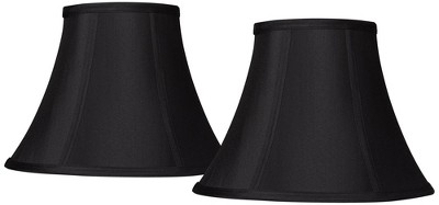 Springcrest Collection Set of 2 Bell Lamp Shades Deep Red Small 5 Top x 12 Bottom x 9 Slant x 8.5 High Spider Replacement Harp and Finial Fitting