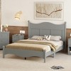 3-Pieces Bedroom Dresser Night Stand Set, 6-Drawer Dresser and 2 Nightstands with Metal Handles, Elegant Design and Retro Style,White - 2 of 4