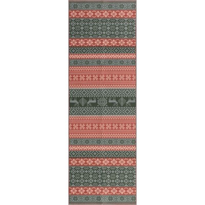 Nuloom Ellasandra Spill Proof Treated Graphic Pet Friendly Premium Machine Washable Area Rug