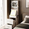 SEVOBAL Vanity Tables Modern Vanity Desk with Functional Storage and Comfortable Seat for Small Bedroom, White, 44.88"*22.44"*8.26" - 2 of 4