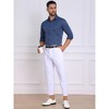INSPIRE CHIC Men's Button Down Long Sleeve Business Pattern Dress Shirt - 4 of 4