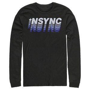 Men's NSYNC Retro Fade Long Sleeve Shirt - 1 of 3