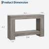 Wooden Console Table, 2-Tier Large Sofa Table with Storage, Wood Farmhouse Console Table for Living Room, Entryway, Hallway - 3 of 4