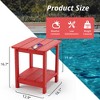 Arceso Adirondack Outdoor Side Table, 2-Tier HDPS Patio End Table Weather Resistant, Morden Side Table for Patio, Pool, Porch - 2 of 4