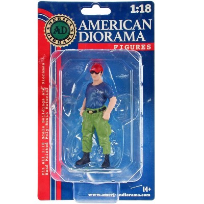 firefighters Fire Captain Figure For 1/18 Scale Models By American Diorama  : Target