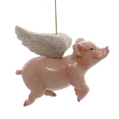 Holiday Ornaments 3.0" Flying Pig Ornament Wings Cincinnati  -  Tree Ornaments