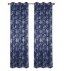 Floral Metallic Blackout Grommet Curtain Panels (Set of 2) - 2 of 4