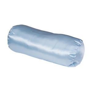 MABIS Cervical Roll Pillow – Neck & Spine Support Cushion for Pain Relief, Blue Satin - 1 of 3