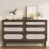 6 Rattan Drawer Dresser, with USB Ports and Outlets, 6 Chests of Drawers Storage - 4 of 4
