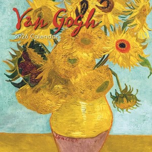 2026 Square Wall Calendar, Vincent Van Gogh Artwork, 16-Month Arts & Antiques Theme, 180 Reminder Stickers (12x12 In) - 1 of 4