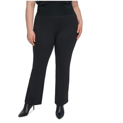 Calvin Klein Womens Elastic Casual Wide Leg Pants
