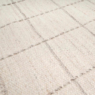 Hauteloom Nissa Cream Checkered Wool Rug