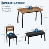 4-Piece Dining Table Set with Upholstered Bench & 2 Chairs, Space-Saving Kitchen Table for Apartment or Small Dining Room - 2 of 4