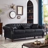 85.8" PU Faux Leather Tufted Chesterfield Sofa with Hidden Storage - 2 of 4
