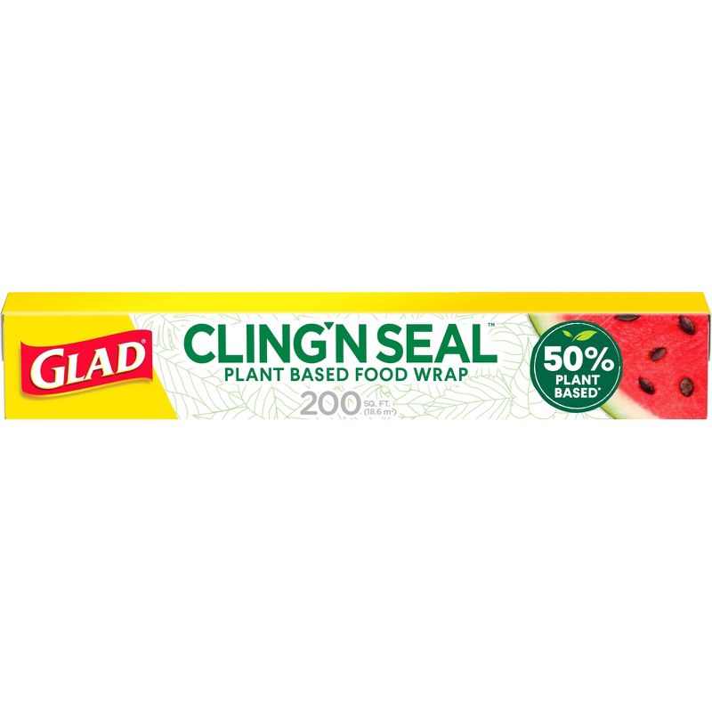 Glad Cling n Seal 50% Plant Based Food Wraps - 200 sq ft, 1 of 13