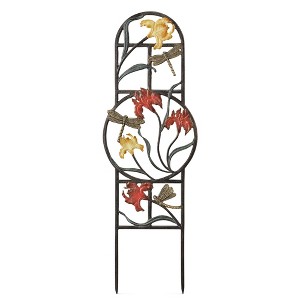 SPI Home Narrow Dragonfly Trellis – 34.5" Cast Aluminum Outdoor Garden Accent with Vertical Design and Nature-Inspired Detail - 1 of 4