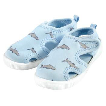 Hudson Baby Infant, Toddler and Kids Boy Sandal and Water Shoe, Blue Shark