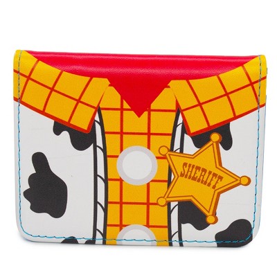 Wallet ID Fold Over - Toy Story Woody Character Close-Up Full Color Blue