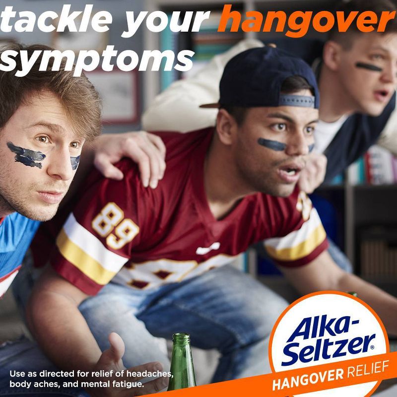 Alka-Seltzer Hangover Relief Effervescent Tablets Formulated for Fast Relief of Headaches, Body Aches and Mental Fatigue - 20ct, 5 of 15