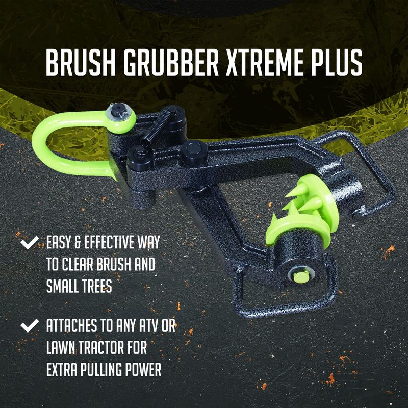 Brush Grubber BG-20 XTREME Plus Large Brush and Tree Stump Root Puller Remover Tool w/ Rugged Handles, Steel Construction, & 10 Gripping Teeth, Black, 2 of 7