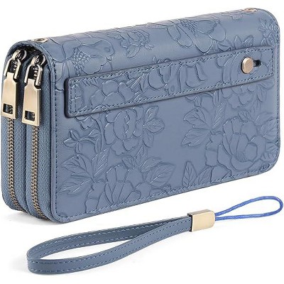 Ladies' clutch bag with anti-theft wrist strap,leather wallet,large-capacity credit card holder,handle-style carry strap