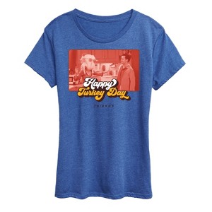 Women's - Friends - Happy Turkey Day Short Sleeve Graphic T-Shirt - 1 of 4
