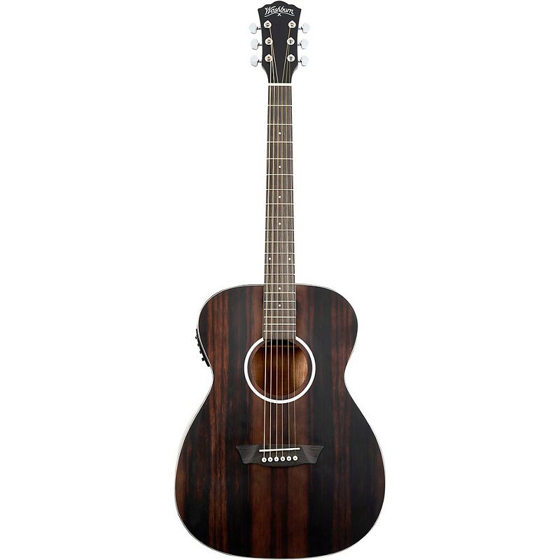 Washburn Deep Forest Ebony FE Acoustic-Electric Guitar Natural Matte, 3 of 7