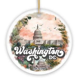 Washington DC Vintage Capitol Building Ornament, United States Capital Gift Souvenir| OrnamentallyYou - 1 of 4