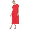 Women's Short Sleeve Asymmetrical Waist Maxi Dress - White Mark - 2 of 4