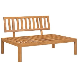 vidaXL Patio Pallet Middle Sofa Bench - Modular Outdoor Garden Furniture - Solid Acacia Wood - 47.2"x36.2"x27.2" - Assembly Required - 1 of 4