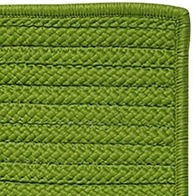 Green Braided Synthetic 2' x 7' Runner Rug