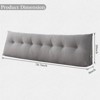 Bekrvio Multiple Sizes Headboard Pillow Wedge Reading Support Backrest Cushion with Pocket & Removable Cover for Bed Sofa Daybed - 4 of 4