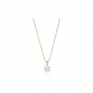 Sterling Silver Cubic Solitaire Pendant Necklace, Fashionable and Exquisite, Suitable for Women's Daily Wear - 1 of 4
