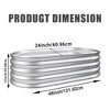 NAYSAYE Planter Raised Garden Bed Kit Galvanized Metal Planter Raised Bed Easy Assembly Rust Resistant for Outdoor Garden, Silver, 48"*24"*12" - 3 of 4