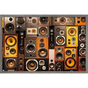 Trends International Retro Speaker Wall Framed Wall Poster Prints - 1 of 4