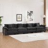 Wider Armrest 3-Seater Chenille Straight Sectional Sofas with Double-Layer Cushions and Modular Design - 4 of 4