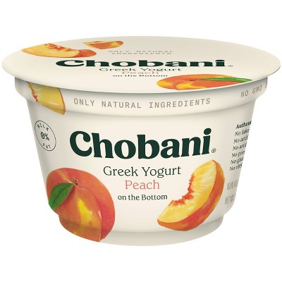 Chobani Peach on the Bottom Nonfat Greek Yogurt - 5.3oz