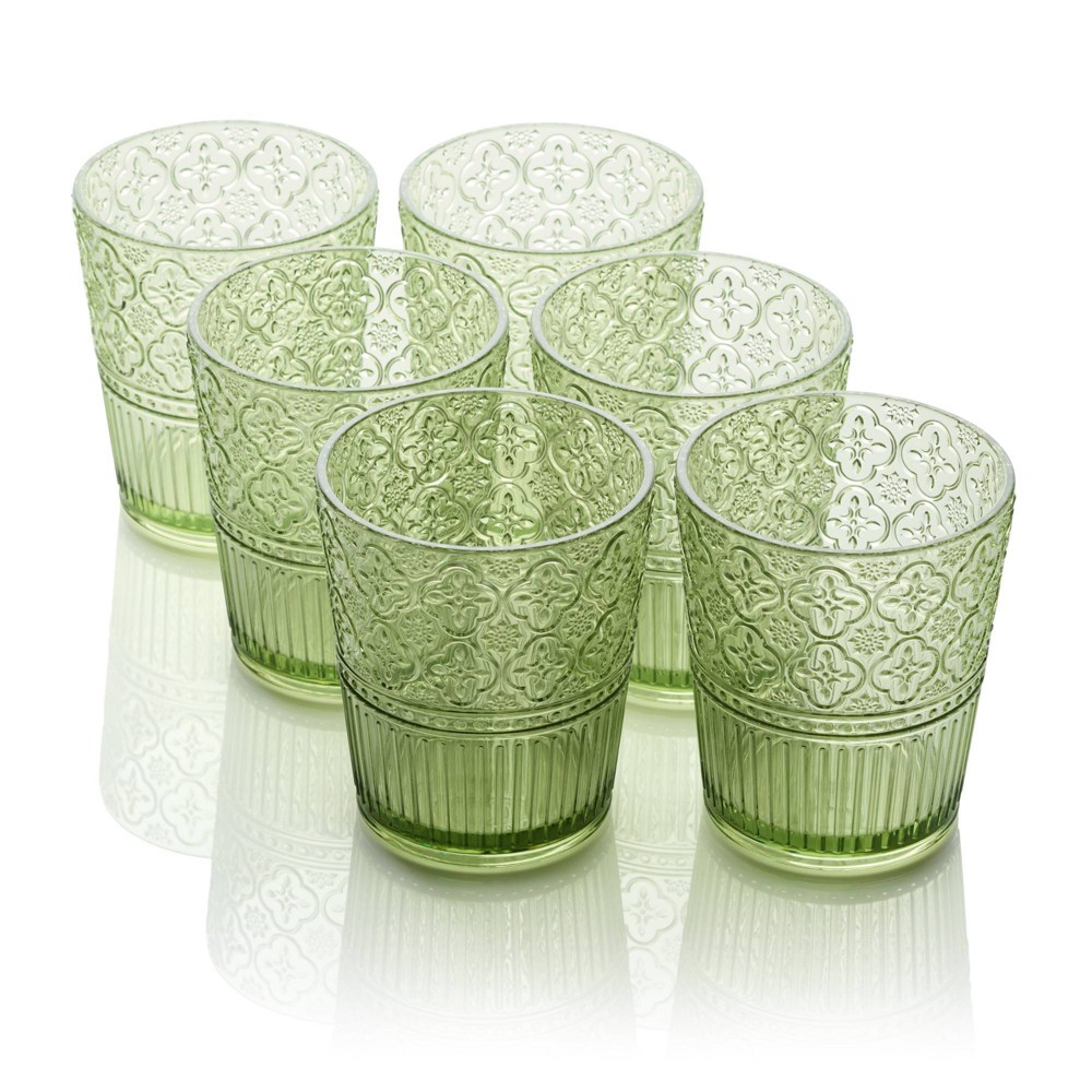 Photos - Glass Certified International  16oz Acrylic Dof Glasses Victoria Green (Set of 6)