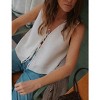 Women's Tie Knit Vest Crochet Sleeveless Open Front Cardigan Sweater Vest Top - 3 of 4